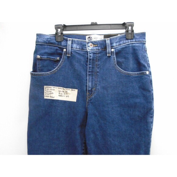 Levi's SilverTab Mom Jeans Womens Size 31 ( 33 x 27) Blue Streetwear Tappered - Picture 2 of 10
